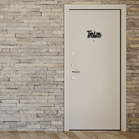 Numéro découpé au laser : TREIZE