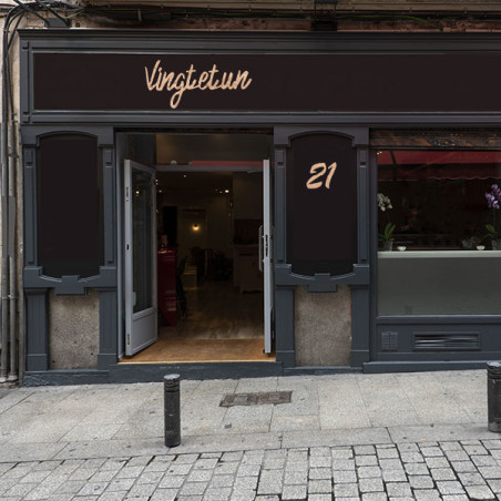 Numéro découpé au laser : VINGT ET UN