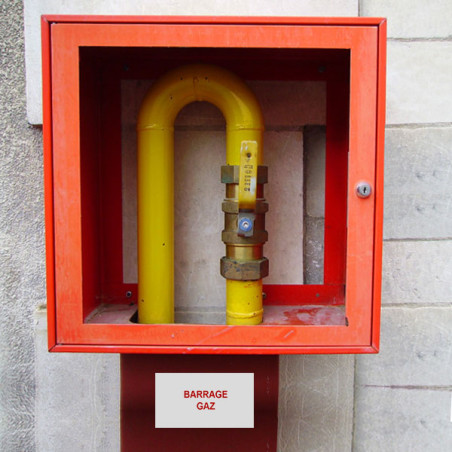 Panneau Plaque réglementaire ou normalisée Plaque réglementaire normée  Barrage Gaz  en pvc