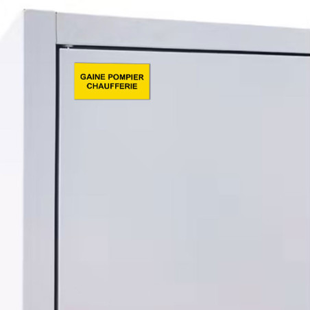 Panneau Plaque réglementaire ou normalisée Plaque réglementaire normée  Gaine Pompier Chaufferie  en pvc
