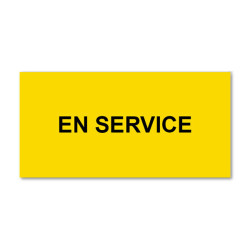 Plaque réglementaire normée  En Service  en pvc