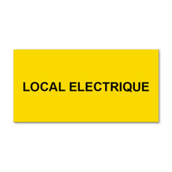 Plaque réglementaire normée  Local électrique  en pvc