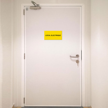 Panneau Plaque réglementaire ou normalisée Plaque réglementaire normée  Local électrique  en pvc