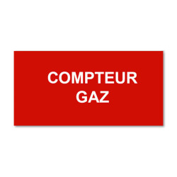 Plaque réglementaire normée  Compteur Gaz  en pvc