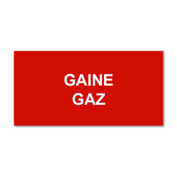 Plaque réglementaire normée  Gaine Gaz  en pvc