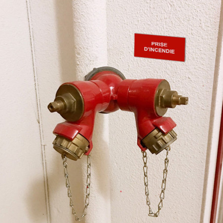 Panneau Plaque réglementaire ou normalisée Plaque réglementaire normée  Prise d'incendie  en pvc