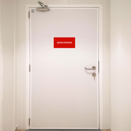 Panneau Plaque réglementaire ou normalisée Plaque réglementaire normée  Sous station  en pvc