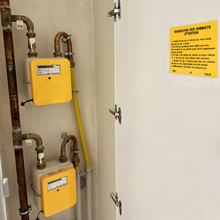 kit de 2 plaques de consigne T200 (repérage de robinet) avec 6 chiffres