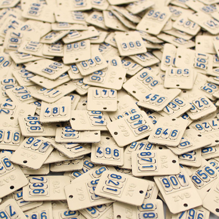 kit de 2 plaques de consigne T200 (repérage de robinet) avec 6 chiffres