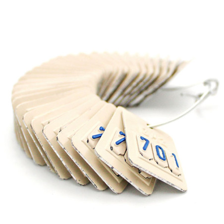 kit de 2 plaques de consigne T200 (repérage de robinet) avec 6 chiffres montés