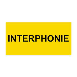 Plaque réglementaire normée Interphonie en pvc