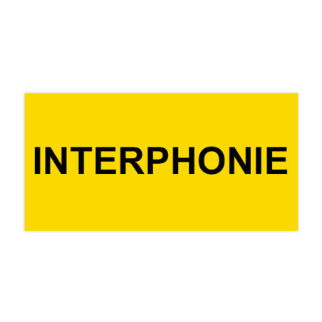 Panneau Plaque réglementaire ou normalisée Plaque réglementaire normée Interphonie en pvc