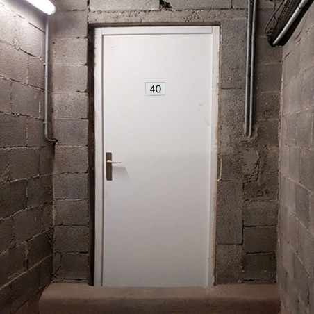 Etiquette gravoply Plaque de porte  Numéro de cave