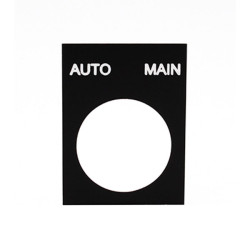 Étiquette télémécanique gravure laser sur gravoply 1 ligne