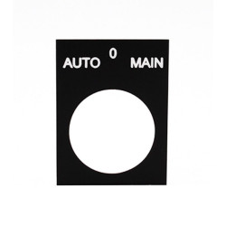 Étiquette télémécanique gravure laser sur gravoply 2 lignes