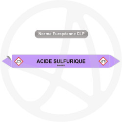 Marqueur de tuyauterie CLP Acide sulfurique