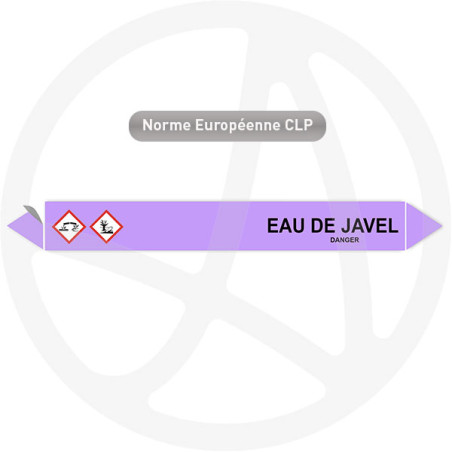 Marqueur de tuyauterie CLP Eau de javel