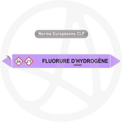 Marqueur de tuyauterie CLP Fluorure d'hydrogène