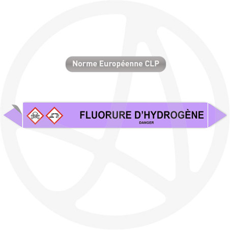 Marqueur de tuyauterie CLP Fluorure d'hydrogène