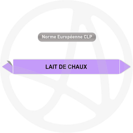 Marqueur de tuyauterie CLP Lait de chaux