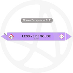 Marqueur de tuyauterie CLP Lessive de soude
