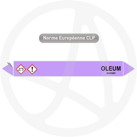 Marqueur de tuyauterie CLP Oléum