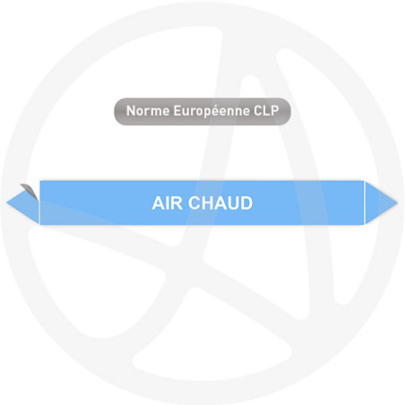 Marqueur de tuyauterie CLP Air chaud