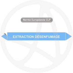 Marqueur de tuyauterie CLP Extraction désenfumage