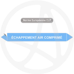 Marqueur de tuyauterie CLP Echappement air comprimé