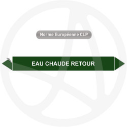 Marqueur de tuyauterie CLP Eau chaude retour