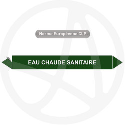 Marqueur de tuyauterie CLP Eau chaude sanitaire