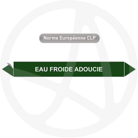 Marqueur de tuyauterie CLP Eau froide adoucie