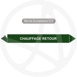 Marqueur de tuyauterie CLP Chauffage retour
