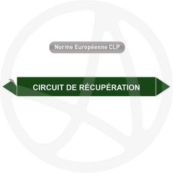 Marqueur de tuyauterie CLP Circuit de récupération