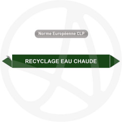 Marqueur de tuyauterie CLP Recyclage eau chaude