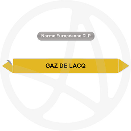 Marqueur de tuyauterie CLP Gaz de lacq