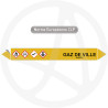 Marqueur de tuyauterie CLP Gaz de ville