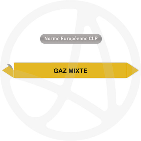 Marqueur de tuyauterie CLP Gaz mixte
