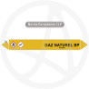 Marqueur de tuyauterie CLP Gaz naturel BP