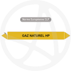 Marqueur de tuyauterie CLP Gaz naturel HP
