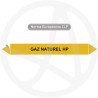Marqueur de tuyauterie CLP Gaz naturel HP
