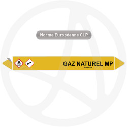 Marqueur de tuyauterie CLP Gaz naturel MP