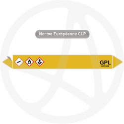Marqueur de tuyauterie CLP GPL