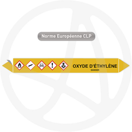 Marqueur de tuyauterie CLP Oxyde d'éthylène
