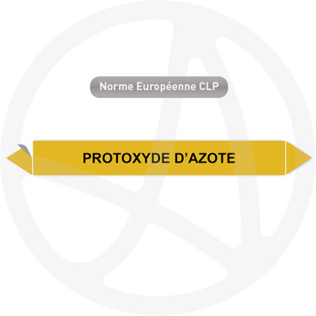 Marqueur de tuyauterie CLP Protoxyde d'azote