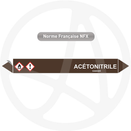Marqueur de tuyauterie CLP Acétonitrile
