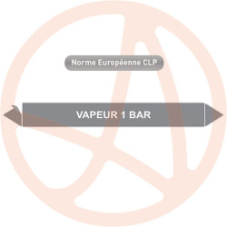 Marqueur de tuyauterie CLP Vapeur 1 bars