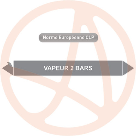 Marqueur de tuyauterie CLP Vapeur 2 bars