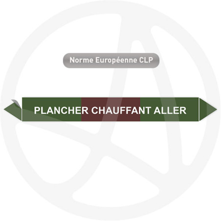 Marqueur de tuyauterie CLP Plancher chauffant aller