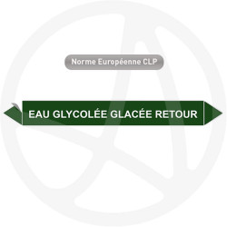 Marqueur de tuyauterie CLP Eau glycolée glacée retour